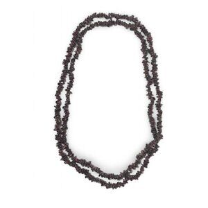 Garnet Infinity Chunky Chip Necklace | 36" | Vintage
